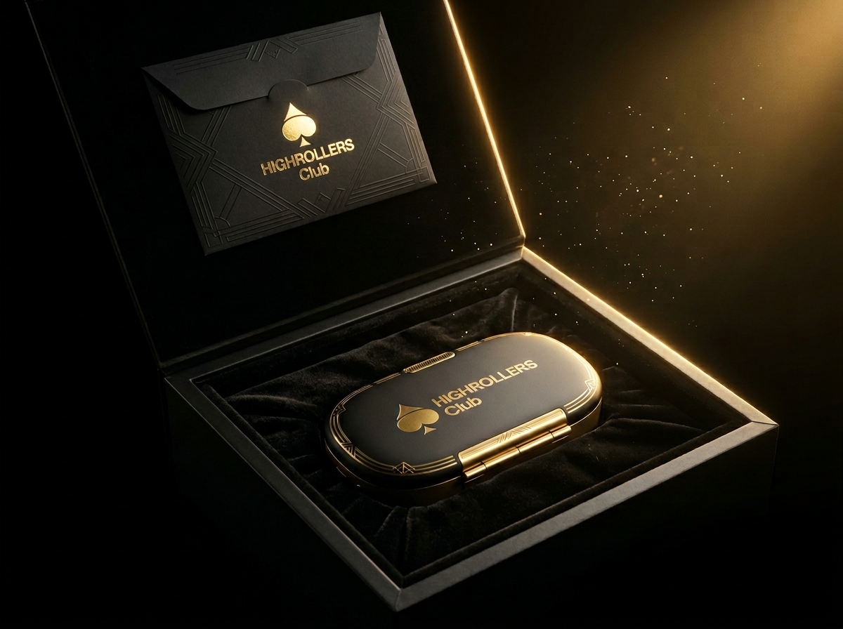 Numbered black-and-gold gift box reveal