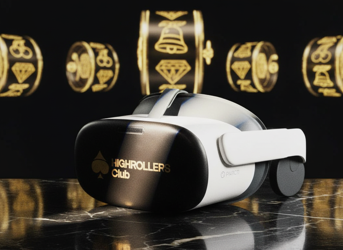 VIP player wearing a Highrollers Club VR headset